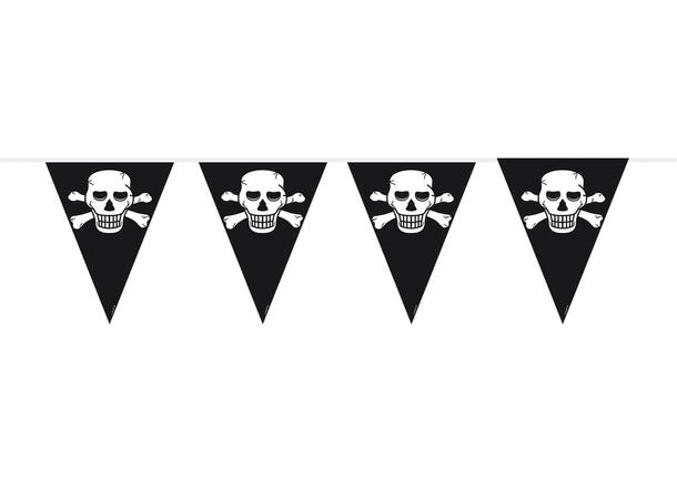 Flaggbanner - Pirat/Skalle 1 Flaggbanner i plast - 6m