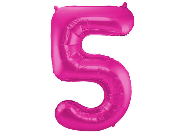 Tallballong - Rosa 5 1 Folieballong - 86cm (34")