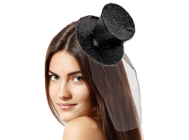 Tiara - Hatt - Sort Glitter 1 Tiara - Onesize