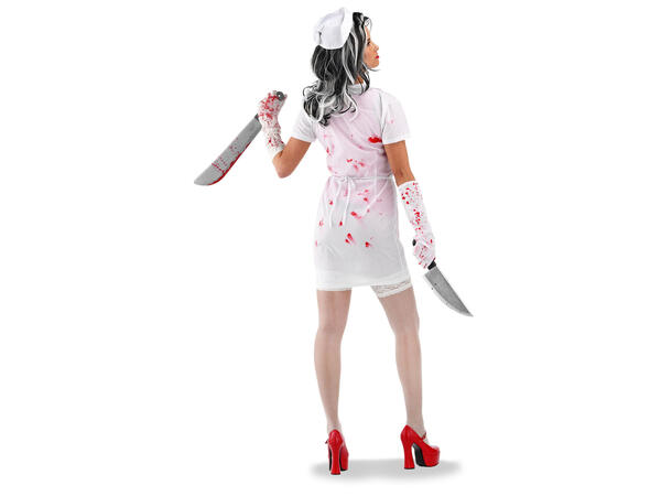 Kjole 4 deler - Zombie Sykesøster Str - S/M 