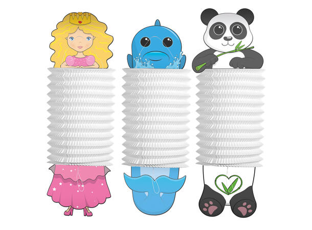 Lanterne DIY - 3 Alternativer 3 Papirlanterner - 16cm