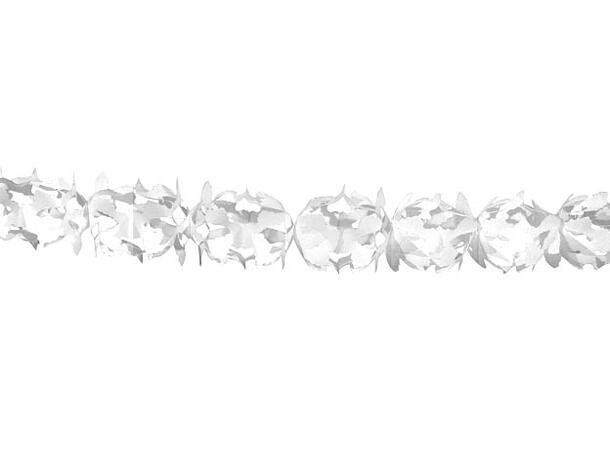 Papirgirlander - Hvit 1 Papirgirlander uttrekkbar - 6m