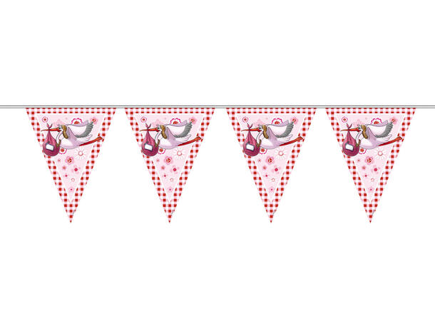 Flaggbanner Stork - Jente 1 Flagbanner i Plast - 10m