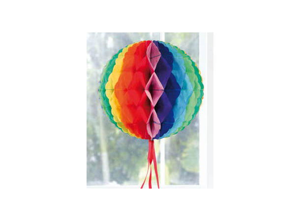 Honeycomb - Regnbue 1 Honeycomb papir - 30cm