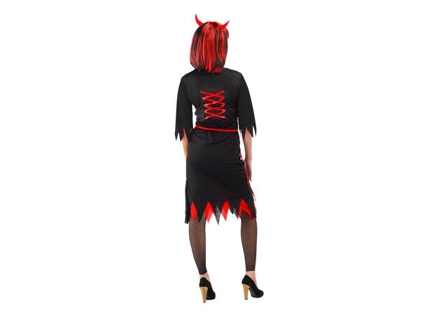Kjole - Halloween - Sort og Rød Str - S/M