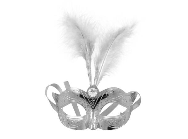 Maske - Metallic Sølv 1 stk