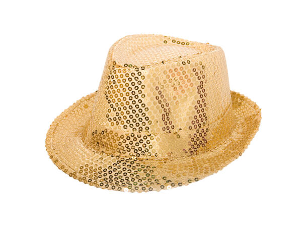Tribly Hatt Deluxe - Paljetter - Gull 1 Hatt - Onesize