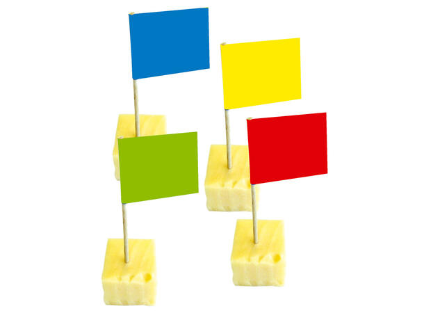 Cocktailpinner - Flagg - Ass Farger 50 Cocktailpinner flagg - 6,5cm