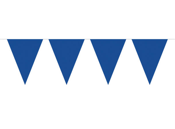 Flaggbanner - Ensfarget Mørk Blå 1 Flaggbanner i plast - 10m - 29cm høy