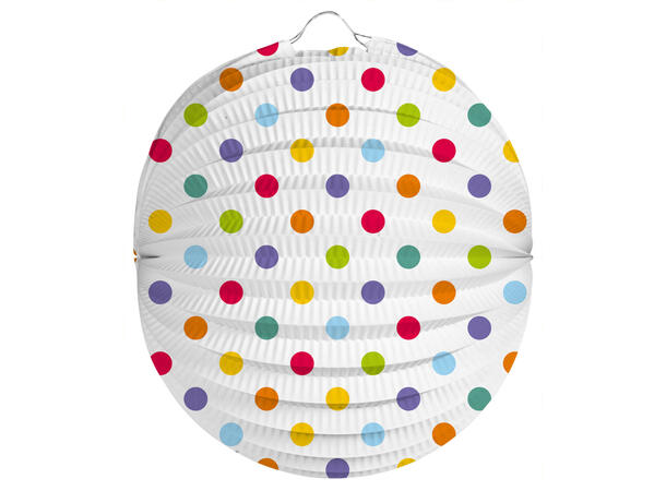 Lanterne, Rund - Dots - 22cm 1 Papirlanterne rund - 22cm