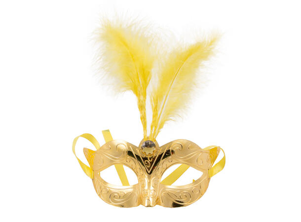 Maske - Metallic Gull 1 stk