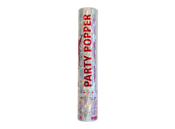Partykanon - Sølv 1 Konfettikanon - 28cm