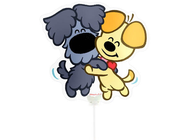 Woezel and Pip 1 Miniballong på pinne - 28x26cm
