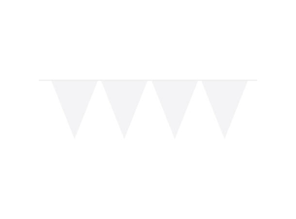 Flaggbanner - Ensfgarget Hvit 1 Flaggbanner i plast - 10m - 29cm høy