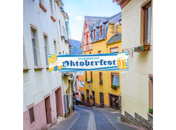Gatebanner Ølglass - Oktoberfest 1 Gatebanner i nylon - 180x40cm