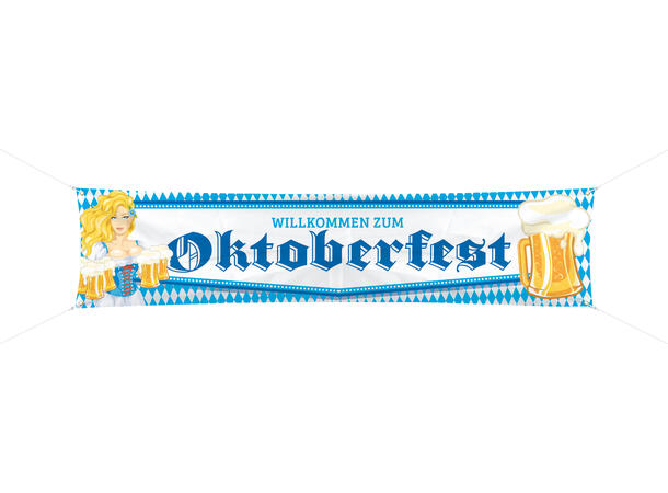 Gatebanner Ølglass - Oktoberfest 1 Gatebanner i nylon - 180x40cm