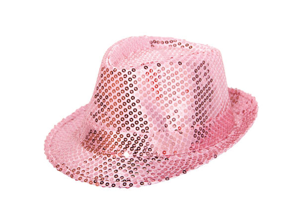 Tribly Hatt Deluxe - Paljetter - Rosa 1 Hatt - Onesize