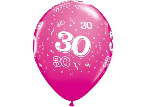 30-a-round - Assorterte farger 50 gummiballonger - 28cm (11")