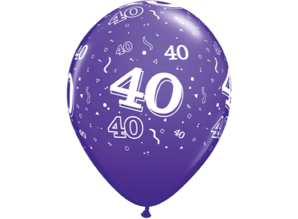 40-a-round - Assorterte farger 50 gummiballonger - 28cm (11")