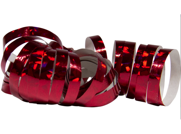 Serpentiner holografisk - Rød metallic 2 pk Serpentiner ensidig - 4m