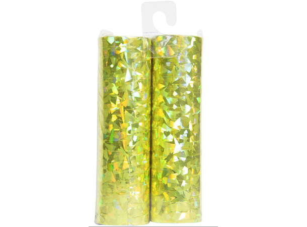 Serpentiner holografisk - Gull metallic 2 pk Serpentiner ensidig - 4m