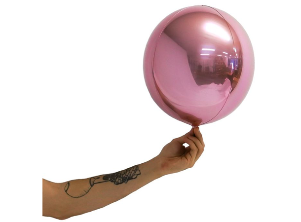 Ballongball folie - Lys rosa 1 Folieballong - 25cm (10")