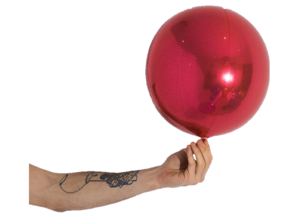 Ballongball folie - Rød 1 Folieballong - 25cm (10")