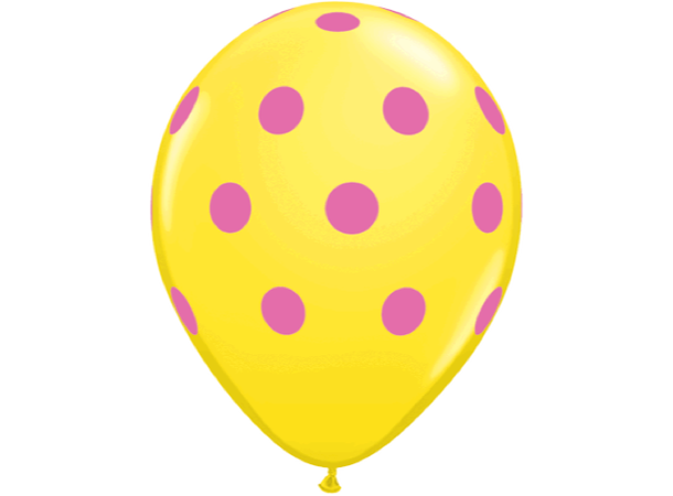 Big Polka Dots 50 gummiballonger - 28cm (11")