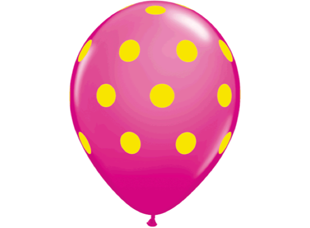 Big Polka Dots 50 gummiballonger - 28cm (11")