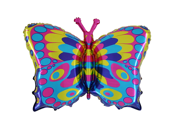 Butterfly 3 1 Stor folieballong - 86cm - Bulk