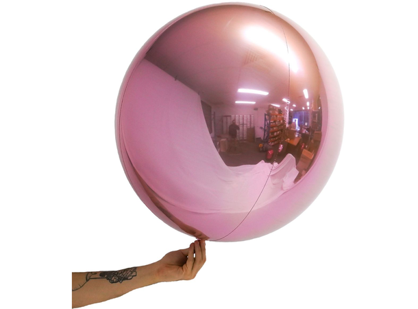 Ballongball folie - Lys rosa 1 Folieballong - 60cm (24")
